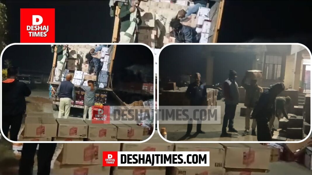 Muzaffarpur News | Gaighat News | What is inside the truck in Gaighat...revealed...550 cartons of foreign liquor found inside