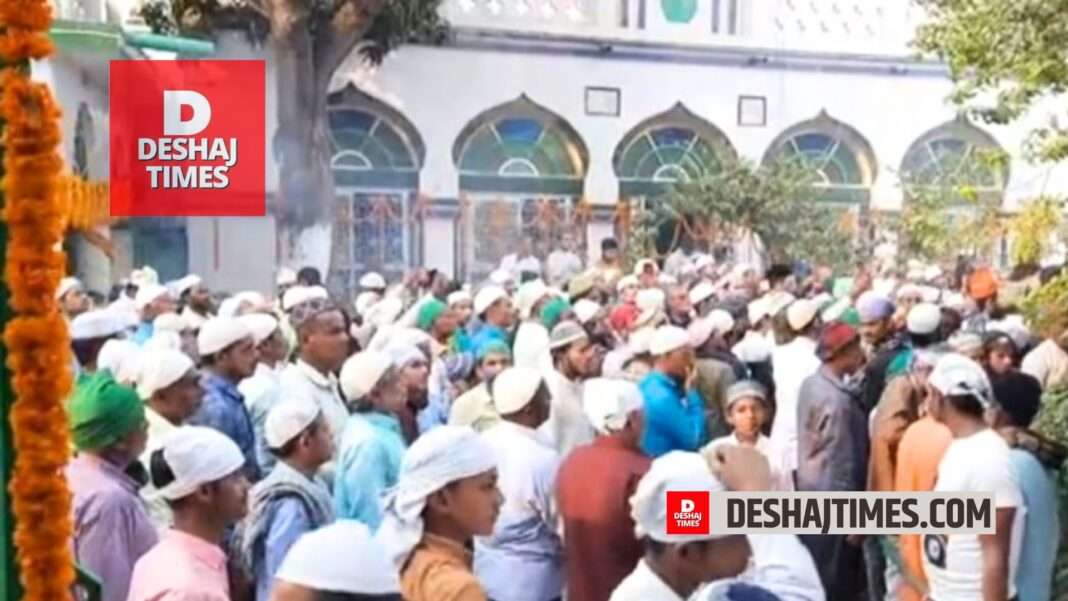 Darbhanga News, Benipur News, Khanqah Ahmadi Fazle, Darbhanga News | Benipur News | Khanqah Ahmadi Fazle | Urs in Benipur Khanqah... Sabir was seen covering the tomb of Piya with a sheet, every face was filled with peace and calm... where everyone's bag is filled.