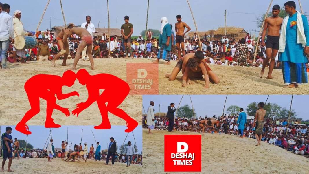 Wrestlers created a ruckus for the second day in Tilakeshwar Maghi Fair of Darbhanga, Darbhanga News. Tilakeshwar Maghi Fair | Dangal | They understand your tactics very well... but the game is only about winning... this riot in the Tilakeshwar Maghi fair...