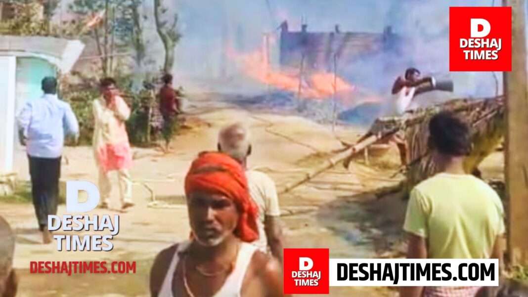 One and a half dozen houses burnt to ashes in Hanumannagar of Darbhanga where Darbhanga News | Inhabited settlements, these are the shadows of the poor...one and a half dozen houses burnt to ashes in the havoc of Agnidev