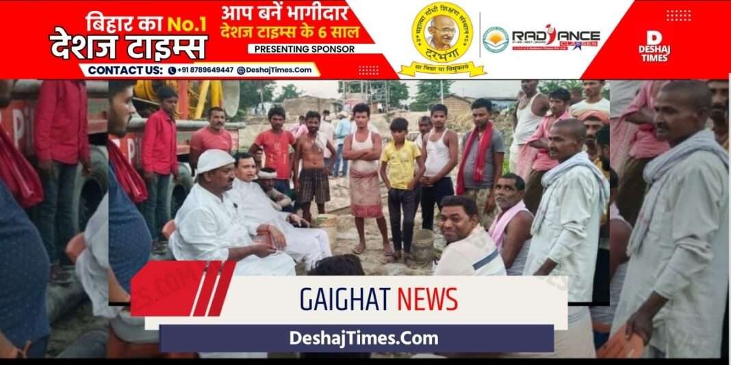 Muzaffarpur News| Gaighat News| Poor bridge being built on Sura river...Villagers got upset...they came into action । DeshajTimes.Com