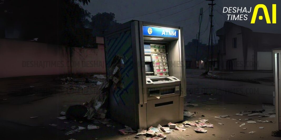 Money stolen by cutting ATM machine in Madhubani | Deshaj Times