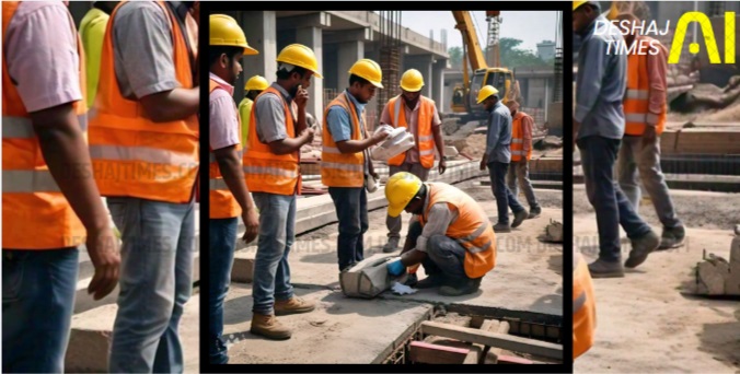 Accident during metro construction