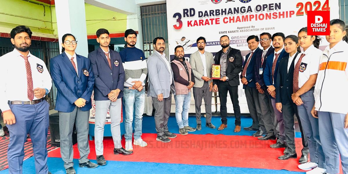 Karate Association of Darbhanga | 150+ players participated, Darbhanga's Manjeet Kumar awarded state sports honour | Photo: DeshajTimes.Com