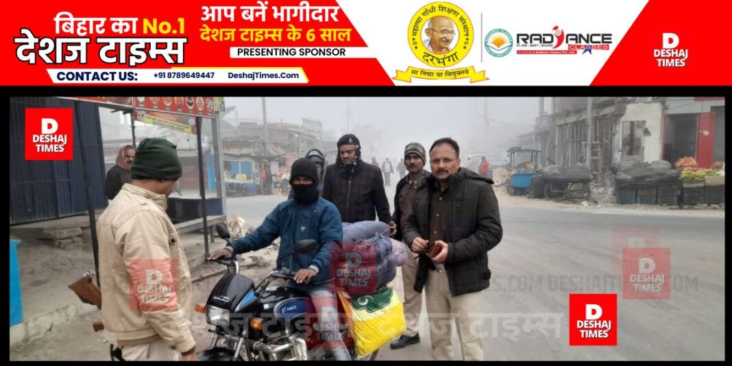 SDPO Ashutosh Kumar took to the streets in Benipur, Darbhanga