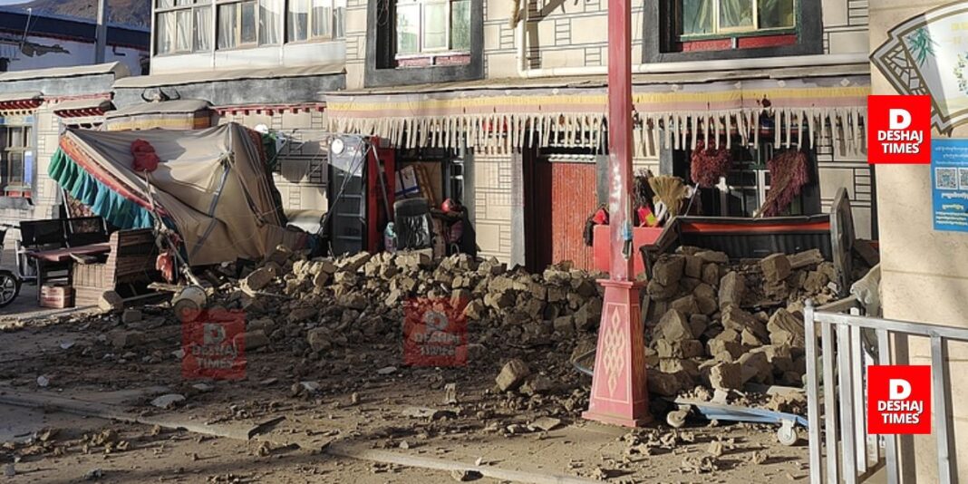 Earthquake causes massive devastation in Tibet, death toll reaches 53 । DeshajTimes.Com