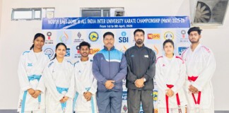 LNMU Karate Team ने लहराया परचम, ऑल इंडिया इंटर यूनिवर्सिटी चैम्पियनशिप के लिए क्वालिफाई, लोगों ने कहा — रंग लाई मुकेश मिश्रा एंड स्टाफ की मेहनत, दरभंगा समेत पूरा बिहार गदगद Bihar News Deshaj Times