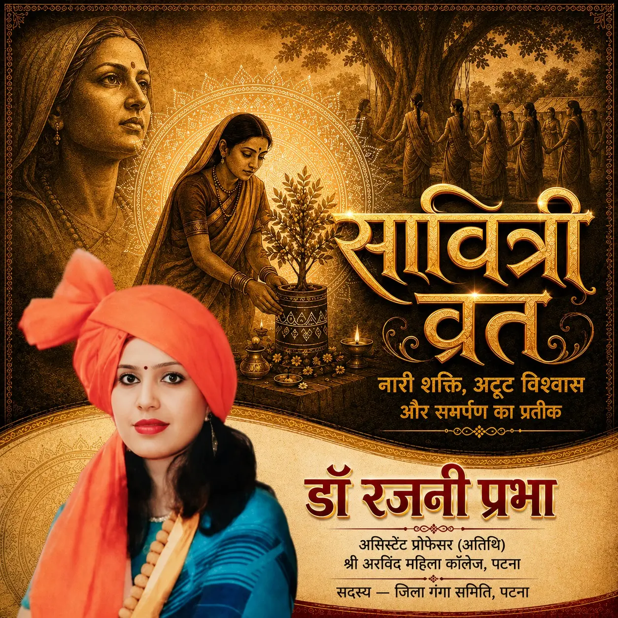 Deshaj Times Special: The 'Bhagirathi' Flowing from Shiva's Locks—Satyavan and Savitri, Adorned with Banyan and Vermilion.