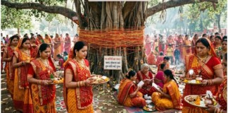 Vat Savitri Vrat: माथे पर सिंदूर की लाल लकीर, हाथों में पूजा की डलिया, सोलह श्रृंगार किए सुहागिनें…पति की खातिर…कच्चे सूत