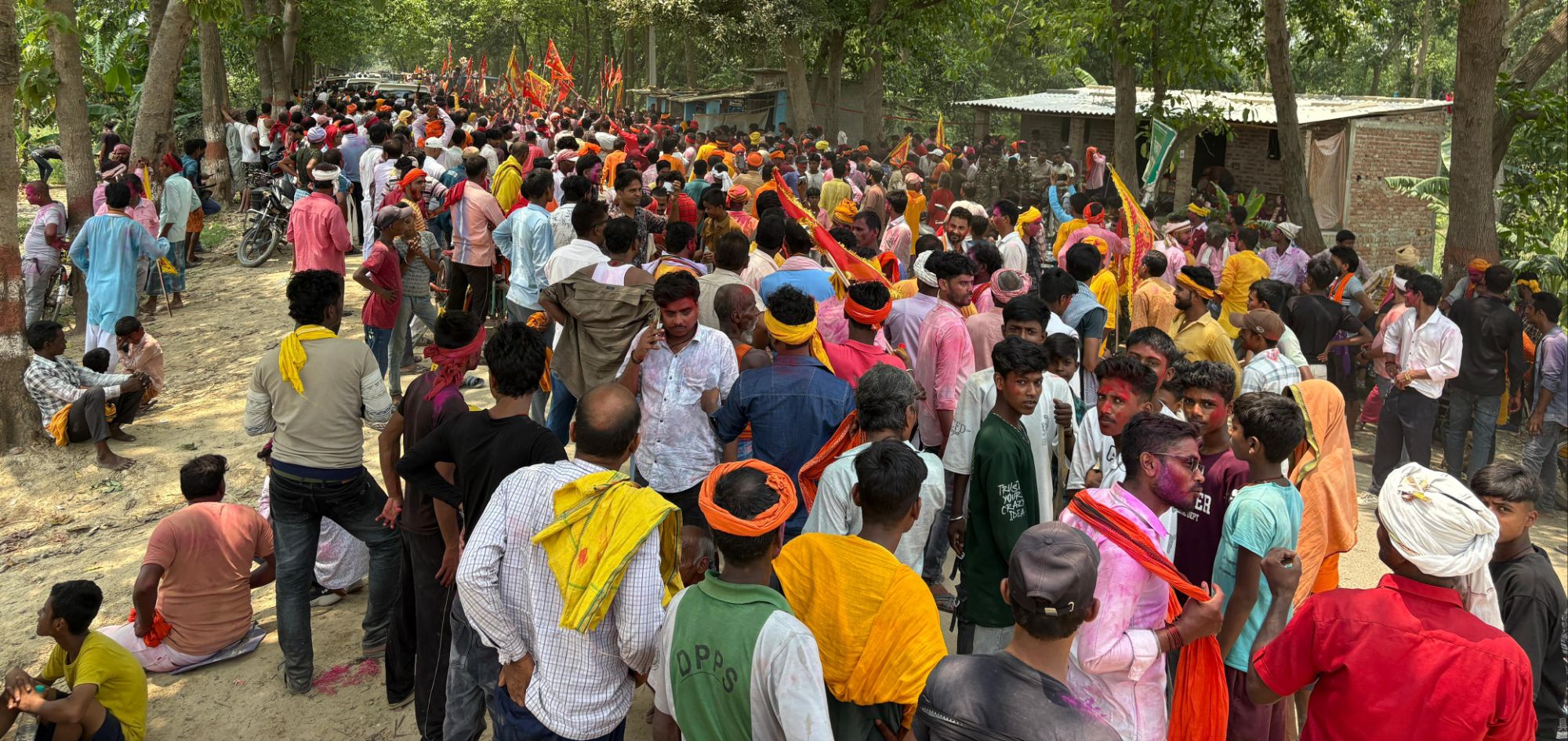 मोतिहारी में विष्णु महायज्ञ का विसर्जन, ड्रोन से निगरानी, पुलिस छावनी में तब्दील रहा गांव