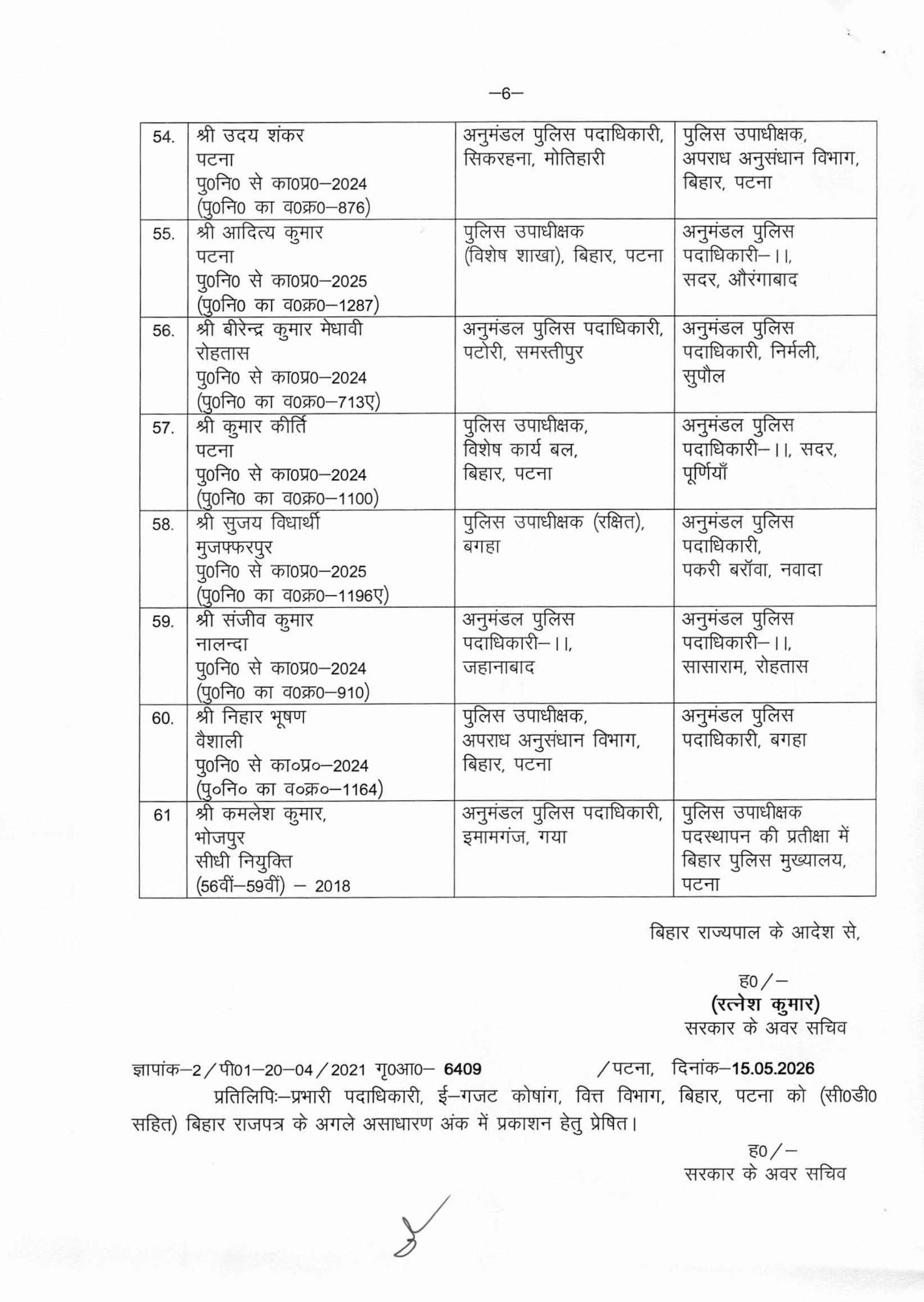 Bihar News: बिहार पुलिस ट्रांसफर: बिहार में 50 से अधिक DSP-IPS अफसरों का बड़ा फेरबदल, जानें कहां-कौन गया, पूरी लिस्ट
