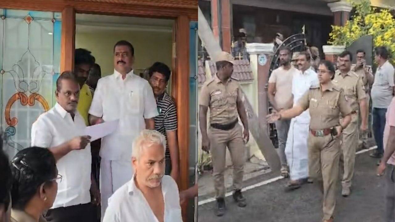 Tamil Nadu MLA Arrest तमिलनाडु में गरमाई सियासत! CM विजय पर विवादित टिप्पणी करने वाले DMK विधायक गिरफ्तार, सड़क पर बवाल Tamil Nadu MLA Arrest तमिलनाडु में गरमाई सियासत! CM विजय पर विवादित टिप्पणी करने वाले DMK विधायक गिरफ्तार, सड़क पर बवाल