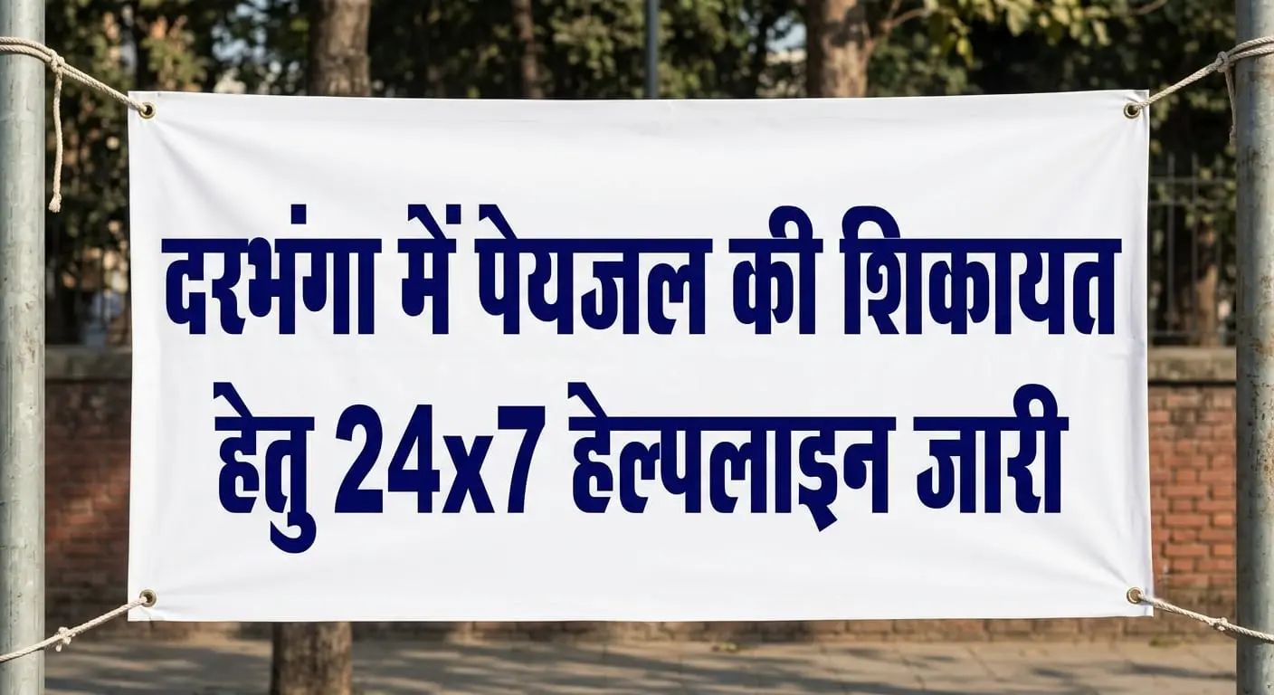दरभंगा में पानी की किल्लत? अब तुरंत मिलेगा समाधान! 24×7 हेल्पलाइन जारी, इंजीनियरों की फौज तैनात दरभंगा में पानी की किल्लत? अब तुरंत मिलेगा समाधान! 24×7 हेल्पलाइन जारी, इंजीनियरों की फौज तैनात