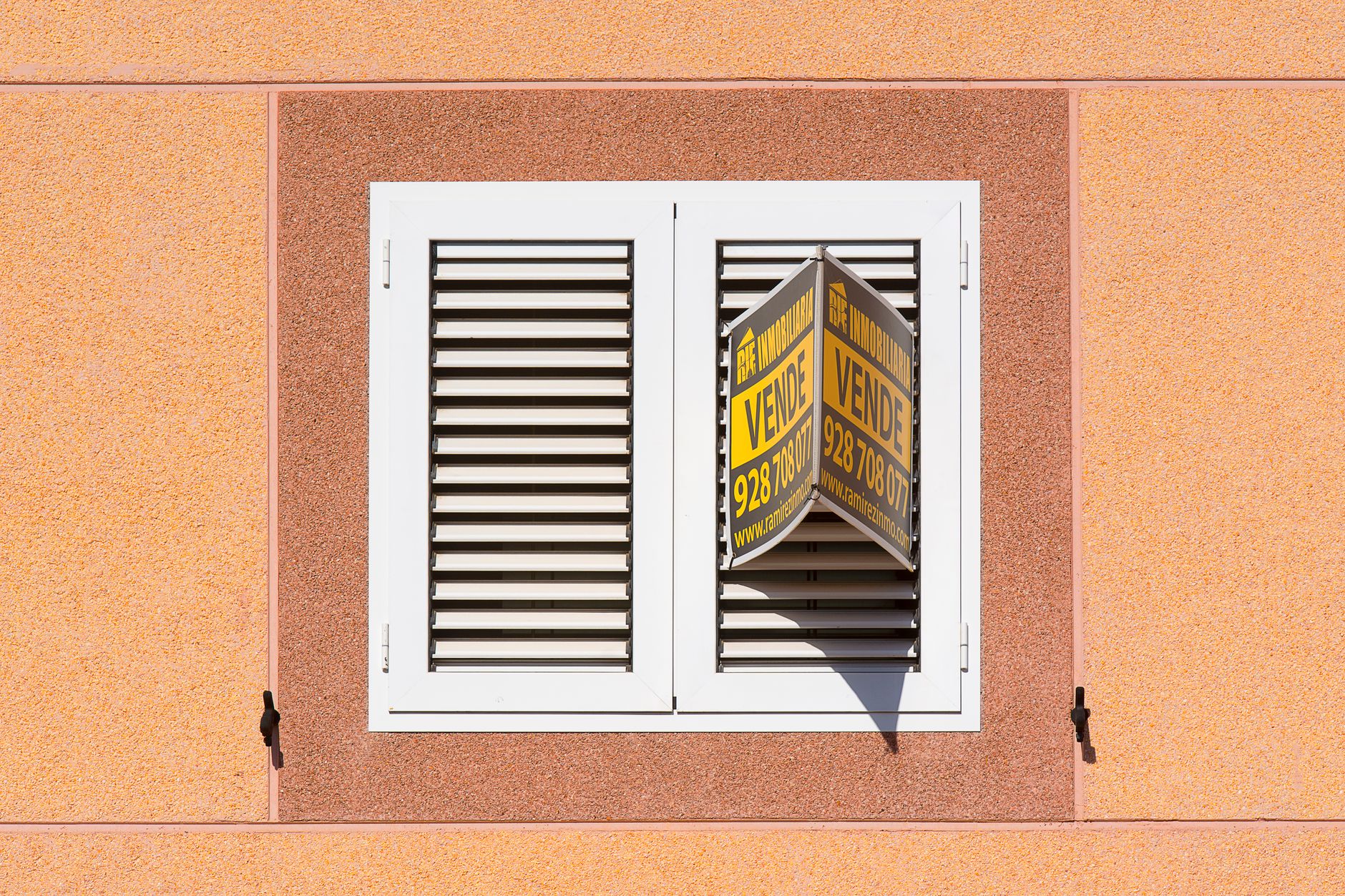 a sign on a window